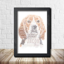 Personalised Beagle 1 Word Art Poster Print