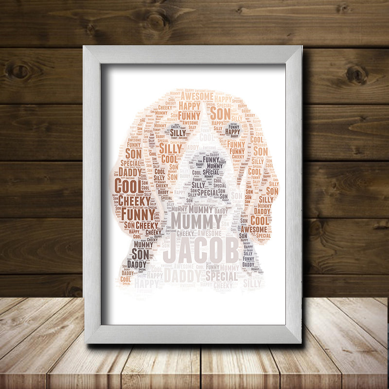 Personalised Beagle 1 Word Art Poster Print