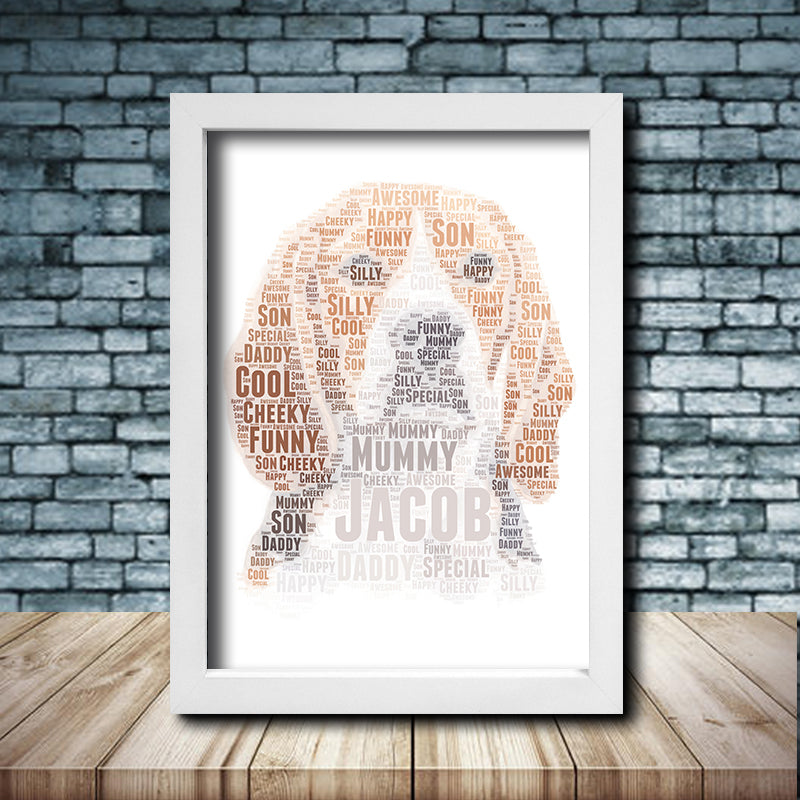 Personalised Beagle 1 Word Art Poster Print