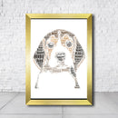 Personalised Beagle Dog Word Art Poster Print