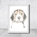 Personalised Beagle Dog Word Art Poster Print
