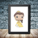 Personalised Belle Word Art Poster Print - Inspired By Pop Figures
