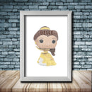 Personalised Belle Word Art Poster Print - Inspired By Pop Figures