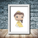 Personalised Belle Word Art Poster Print - Inspired By Pop Figures