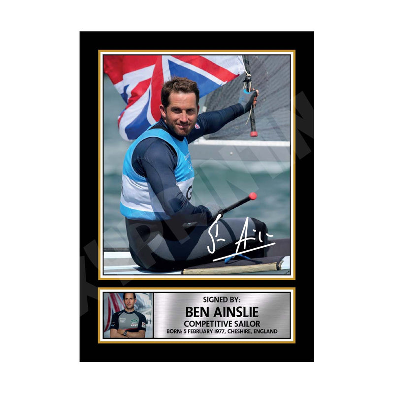 BEN AINSLIE 2 Limited Edition Athletics Signed Print - Athletic
