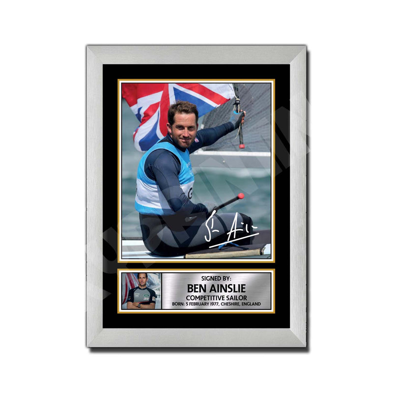 BEN AINSLIE 2 Limited Edition Athletics Signed Print - Athletic