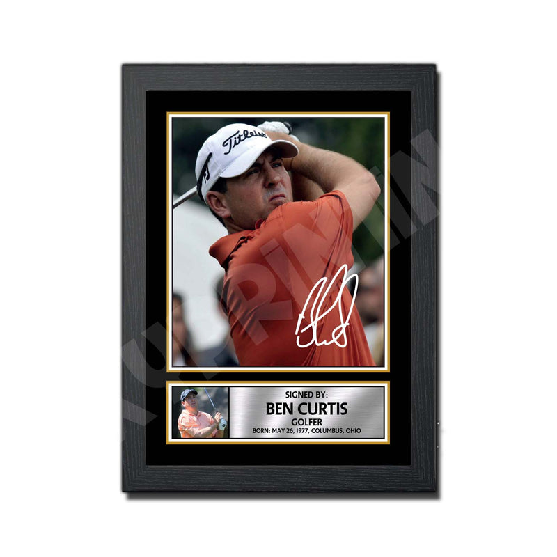 BEN CURTIS Limited Edition Golfer Signed Print - Golf