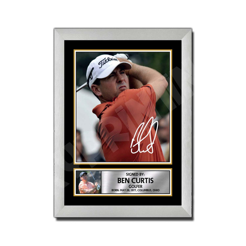 BEN CURTIS Limited Edition Golfer Signed Print - Golf