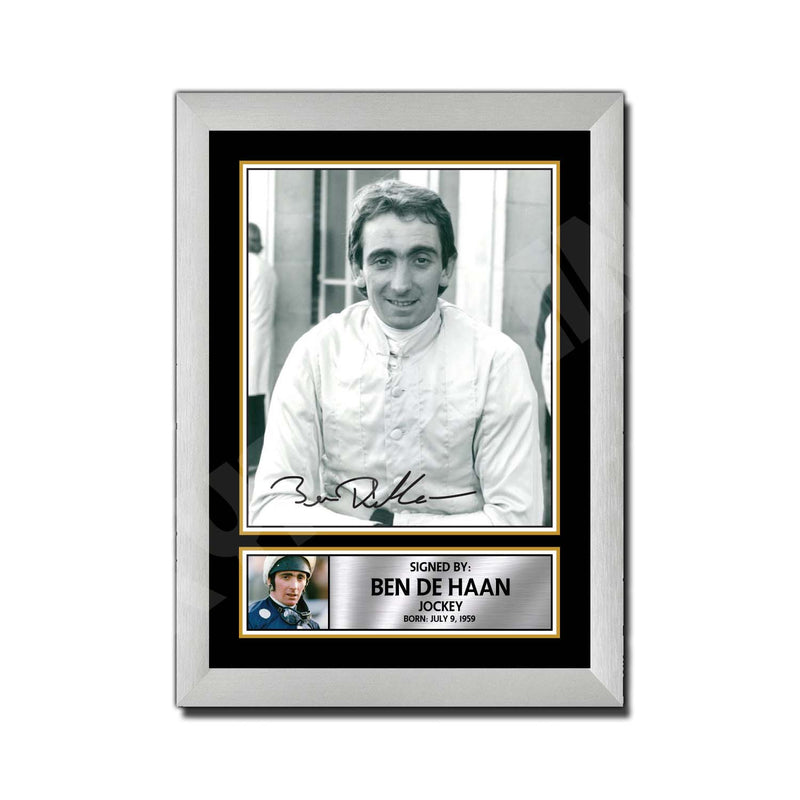 BEN DE HAAN 2 Limited Edition Horse Racer Signed Print - Horse Racing