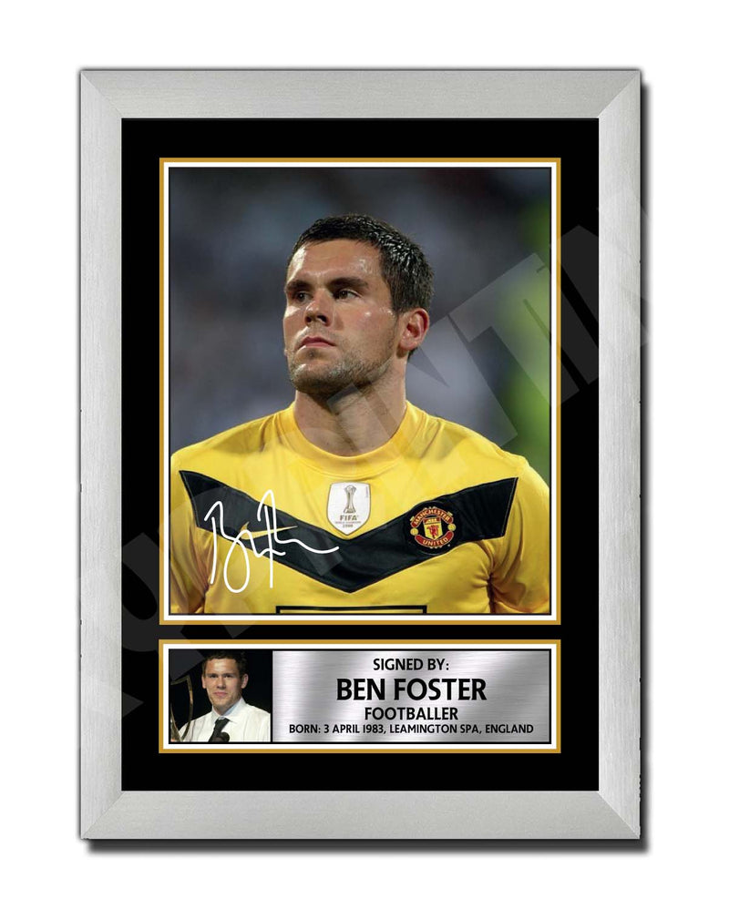 BEN FOSTER 2 Limited Edition Football Player Signed Print - Football