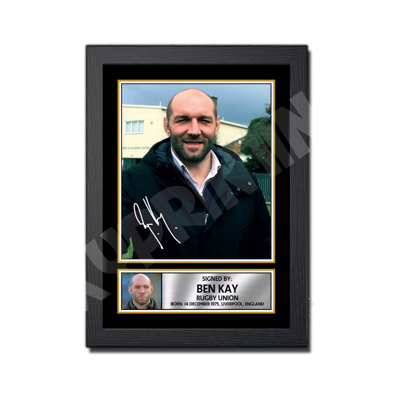 BEN KAY 1 Limited Edition Rugby Player Signed Print - Rugby