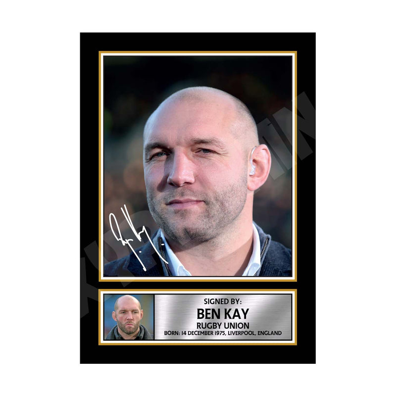BEN KAY 2 Limited Edition Rugby Player Signed Print - Rugby