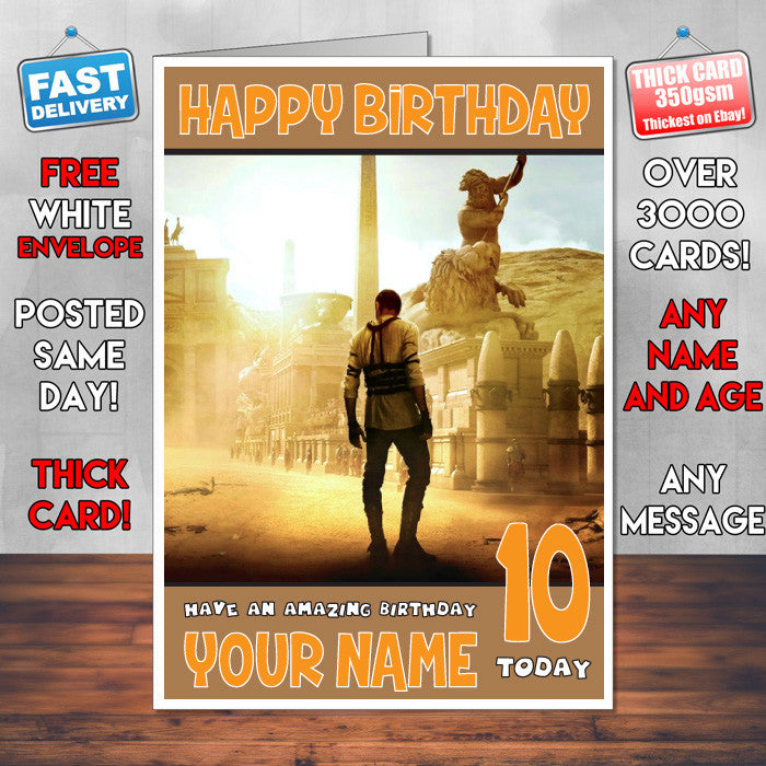 BEN HUR BM2 THEME INSPIRED Style PERSONALISED Kids Adult FUNNY Birthday Card