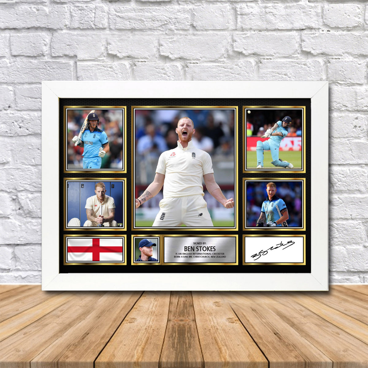 Ben Stokes Printed Signature Print