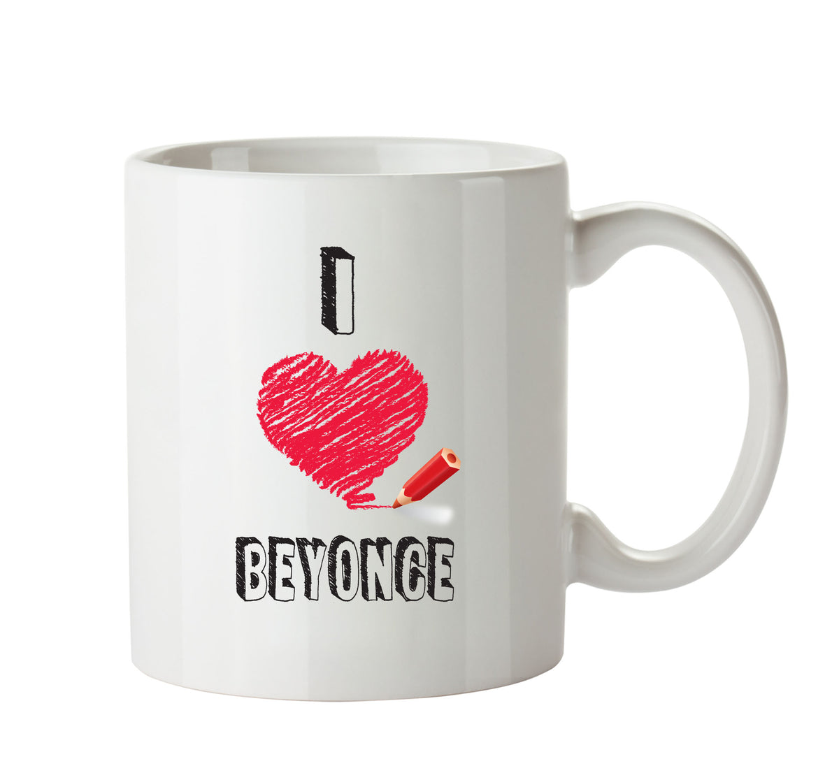 I Love BEYONCE Celebrity Mug – printed mug product image 1