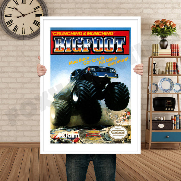 Bigfoot Retro Game Inspired Theme Nintendo NES Gaming