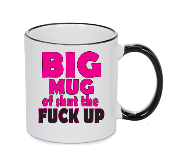 BIG MUG OF SHUT THE FUCK UP PINK FUNNY MUG Mug Adult Mug Gift – printed mug product image 1