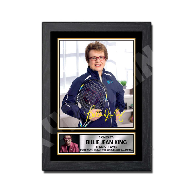 BILLE JEAN KING 2 Limited Edition Tennis Player Signed Print - Tennis