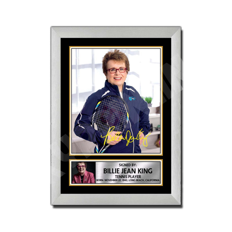 BILLE JEAN KING 2 Limited Edition Tennis Player Signed Print - Tennis