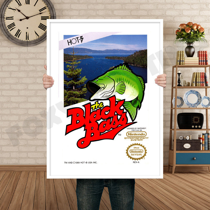 BLACKBASS Retro GAME INSPIRED THEME Nintendo NES Gaming A4 A3 A2 Or A1 Poster Art 70 – Blackbass Retro Game Inspired Theme Nintendo NES Gaming