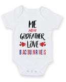 Me and My Godfather Love BLACKBURN ROVERS Personalised FOOTBALL TEAM Baby Grow