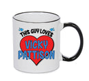 BLACK MUG - This Guy Loves VICKY PATTISON Mug - Celebrity Mug