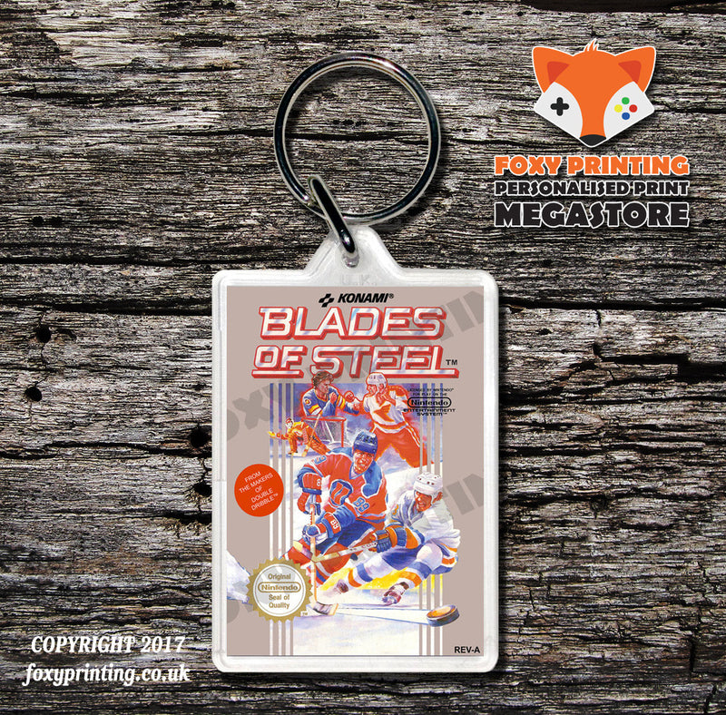 BLACKBASS Retro NES Game Cover Art Gaming Keyring