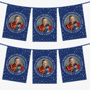 King Charles Coronation Bunting - Blue Image Design Pennants - 3 Metres - 6 Metres