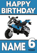 Personalised BMW Bike Birthday Card