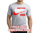Just Down It White Custom Stag T-Shirt - Any Name - Party Tee