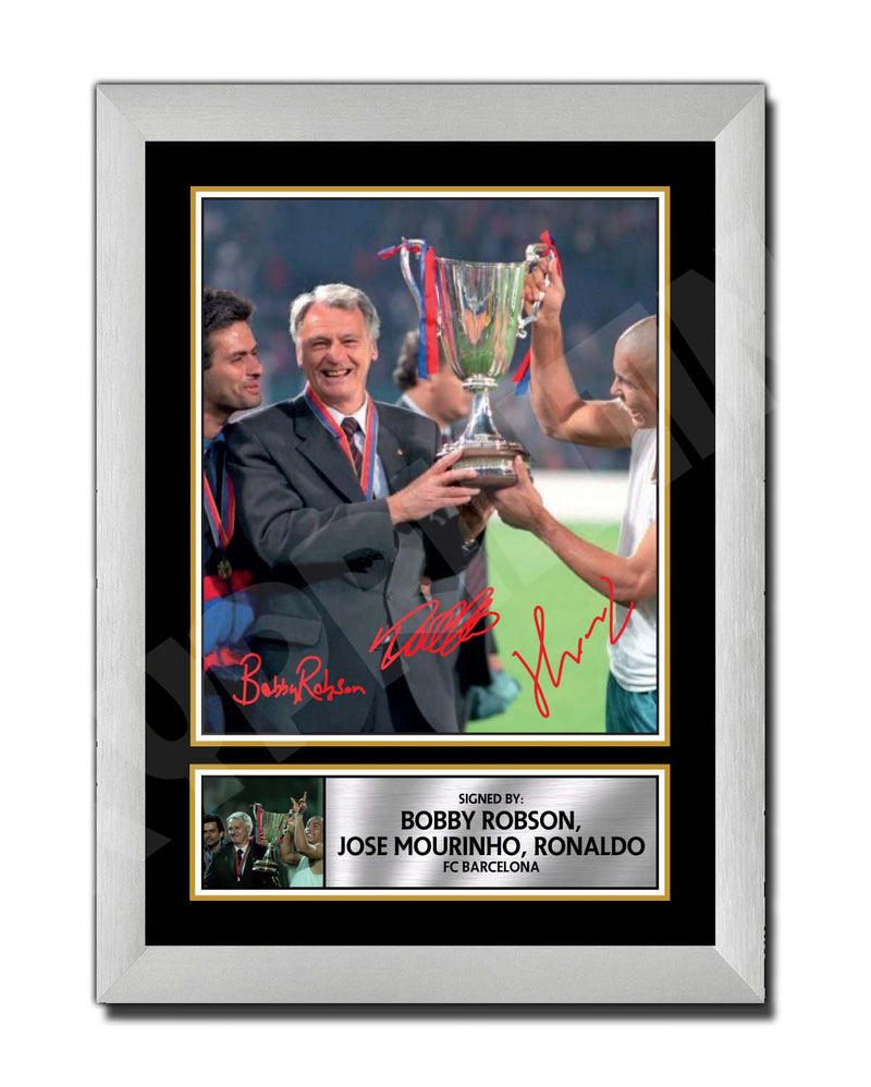 BOBBY ROBSON JOSE MOURINHO _ RONALDO 2 Limited Edition Football Player Signed Print - Football