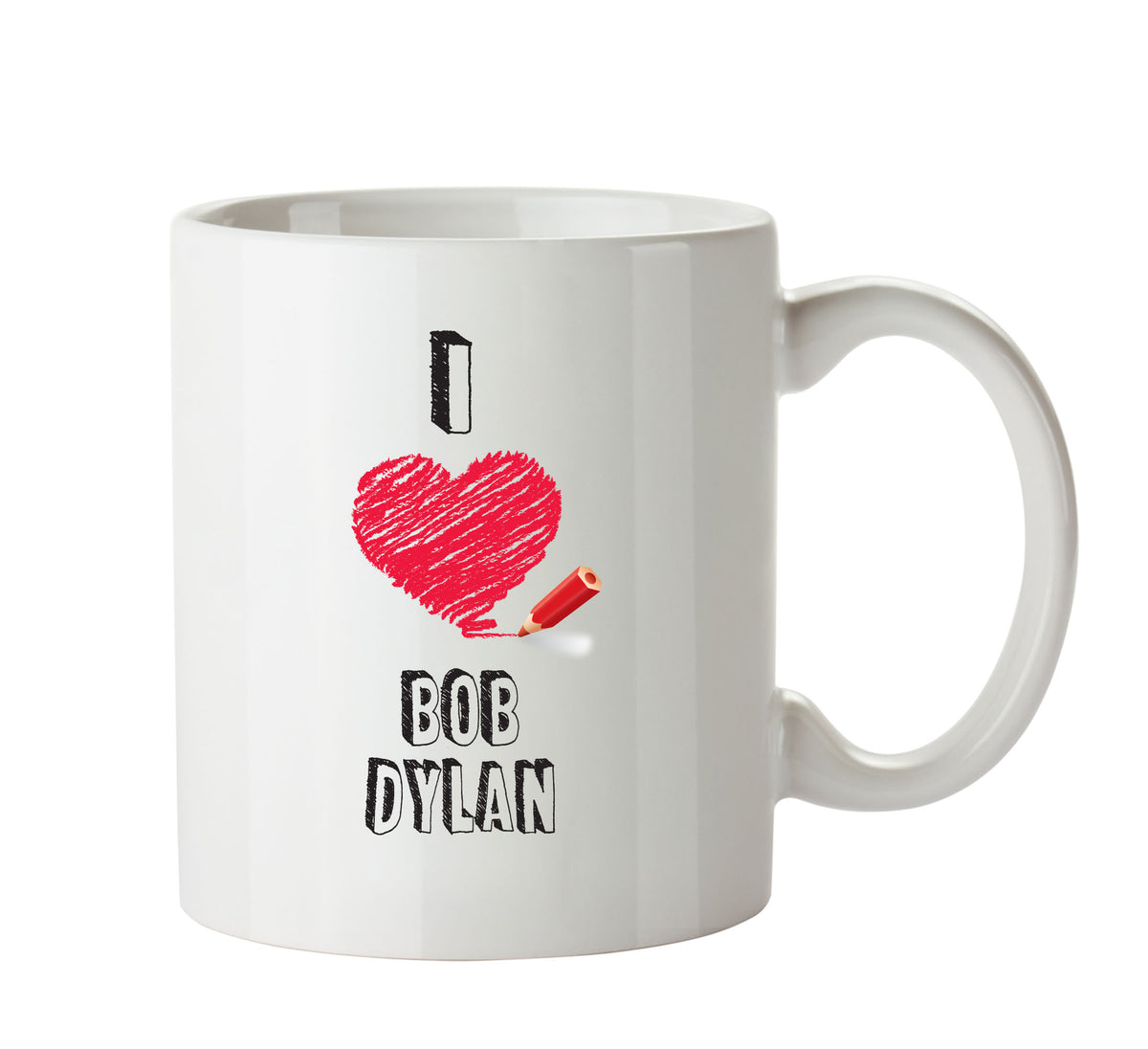 I Love BOB DYLAN Celebrity Mug – printed mug product image 1
