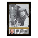 BOB CHAMPION Limited Edition Horse Racer Signed Print - Horse Racing