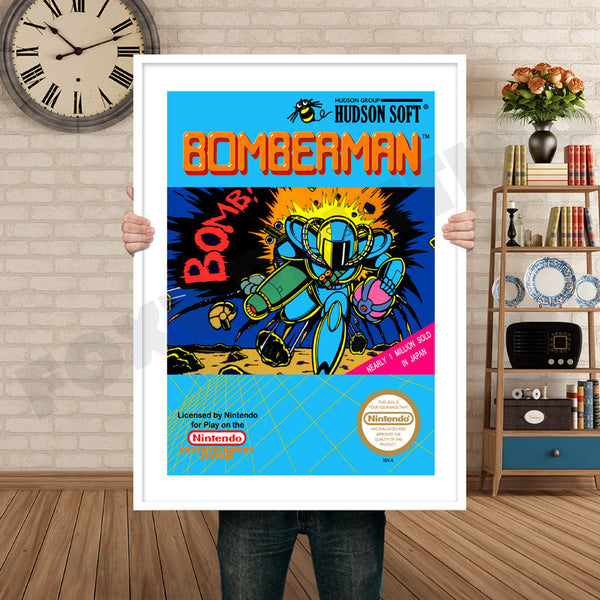 Bomberman Retro Game Inspired Theme Nintendo NES Gaming