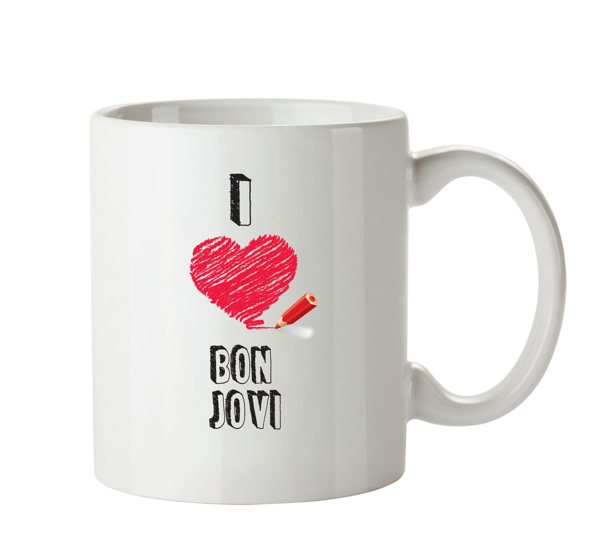 I Love BON JOVI Celebrity Mug – printed mug product image 1