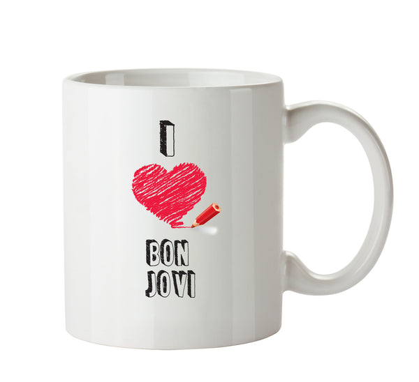 I Love BON JOVI Celebrity Mug – printed mug product image 1