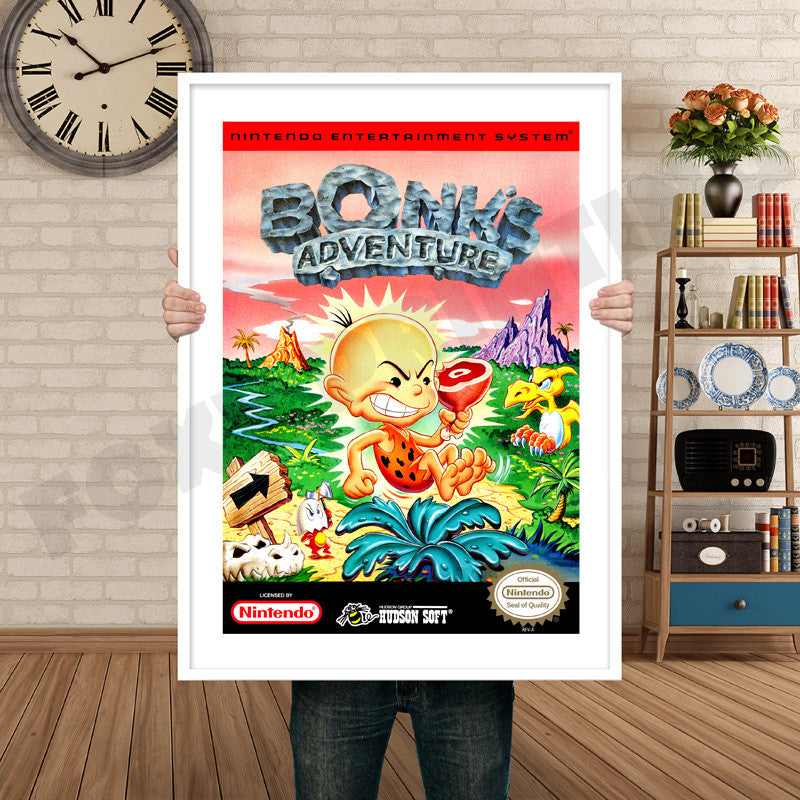 BONKS ADVENTURE Retro GAME INSPIRED THEME Nintendo NES Gaming A4 A3 A2 Or A1 Poster Art 77