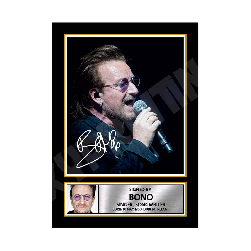 BONO 2 Limited Edition Music Signed Print