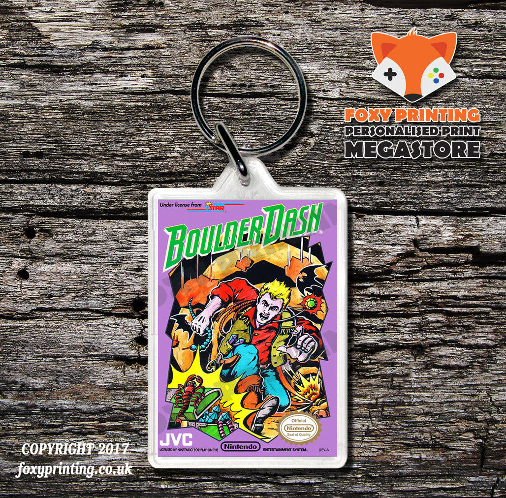 BONKS ADVENTURE Retro NES Game Cover Art Gaming Keyring