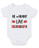 Me and Mummy love BOURNMOUTH Personalised FOOTBALL TEAM Baby Grow