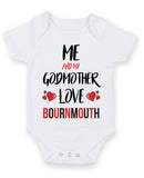 Me and My Godmother Love BOURNMOUTH Personalised FOOTBALL TEAM Baby Grow