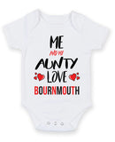 Me and My Aunty Love BOURNMOUTH Personalised FOOTBALL TEAM Baby Grow