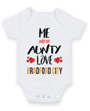 Me and My Aunty Love BRADFORD CITY Personalised FOOTBALL TEAM Baby Grow