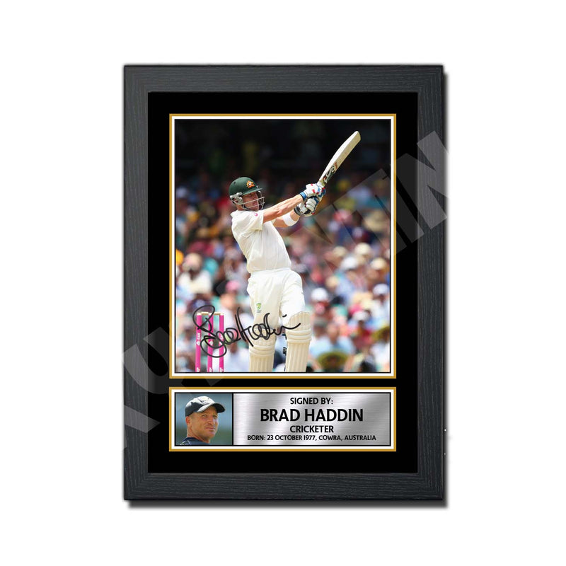 BRAD HADDIN 2 Limited Edition Cricketer Signed Print - Cricket Player