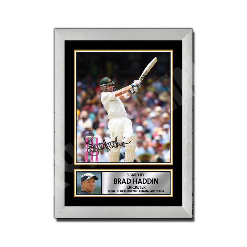 BRAD HADDIN 2 Limited Edition Cricketer Signed Print - Cricket Player