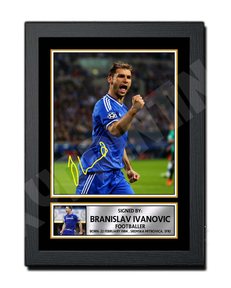 BRANISLAV IVANOVIC Limited Edition Football Player Signed Print - Football