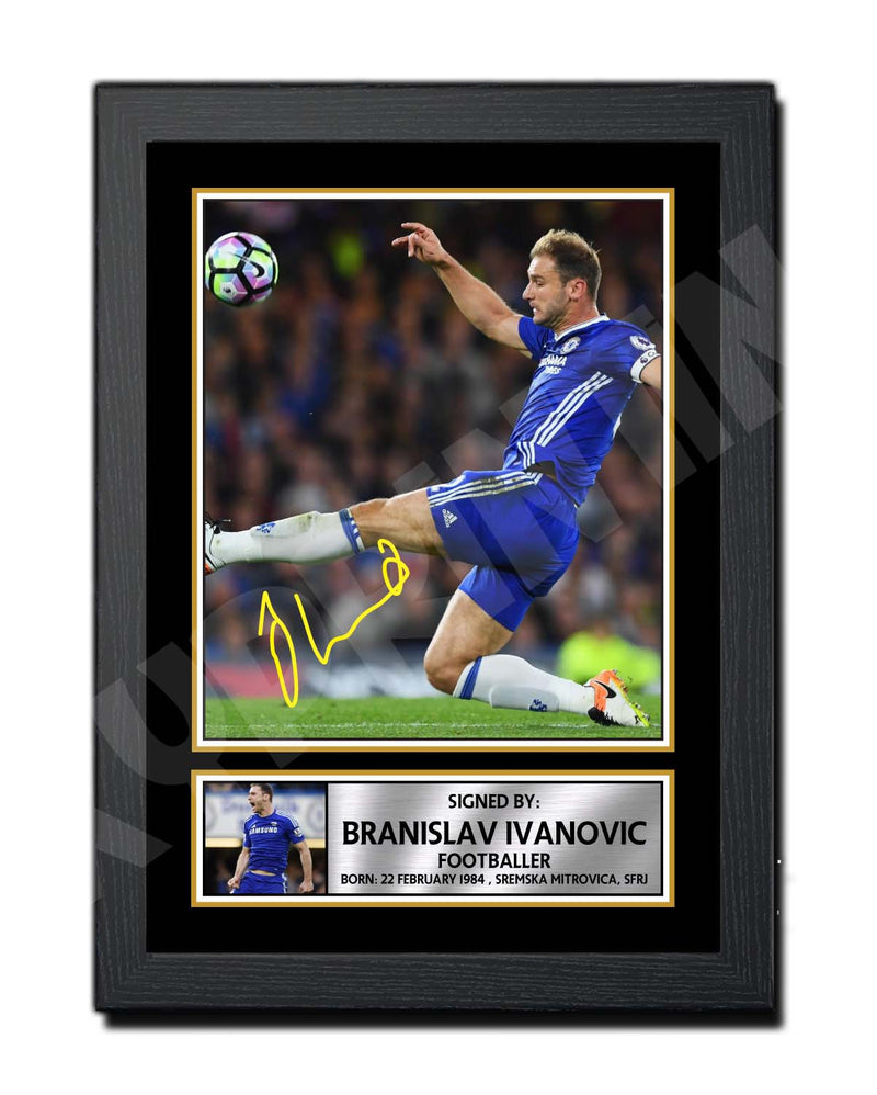 BRANISLAV IVANOVIC 2 Limited Edition Football Player Signed Print - Football