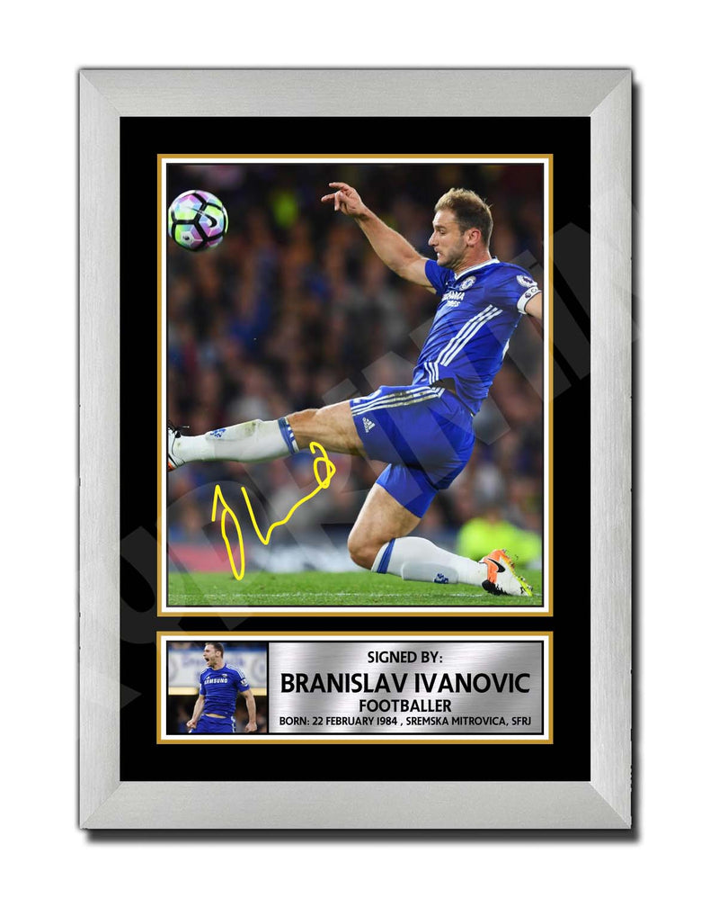 BRANISLAV IVANOVIC 2 Limited Edition Football Player Signed Print - Football