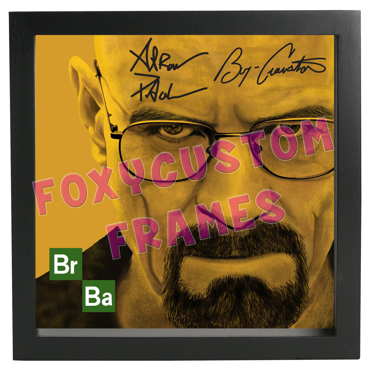 Breaking Bad Signed Lego Display Case - Minifigure Display Background and Frames – Breaking Bad Printed Signature Lego Display Case - Minifigure Display