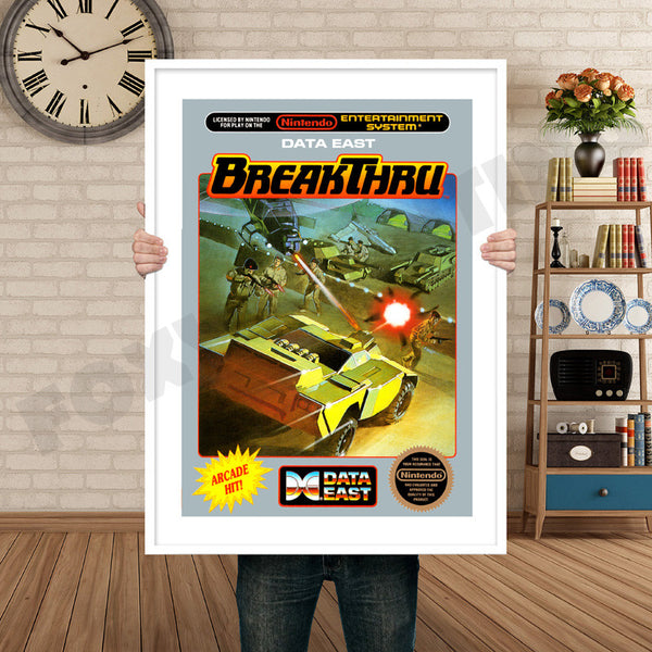 Breakthru Retro Game Inspired Theme Nintendo NES Gaming